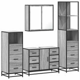 4 Piece Bathroom Furniture Set Grey Sonoma Engineered Wood 3301263
