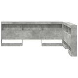 Storage Headboard Concrete Grey 140 cm Engineered Wood 3335488