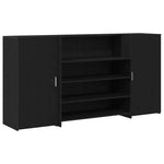Reception Desk Black Oak 200x50x103.5 cm Engineered Wood 3324179
