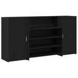 Reception Desk Black Oak 200x50x103.5 cm Engineered Wood 3324179