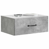 Wall-Mounted Bedside Cabinet with Drawer 2 pcs Concrete Grey 898962