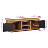 TV Cabinet with Doors 105x35x36 cm Solid Wood Mango 374062