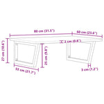 Basin Shelf Wall Mounted Steel and Solid Wood Acacia 3302923