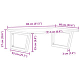Basin Shelf Wall Mounted Steel and Solid Wood Acacia 3302923