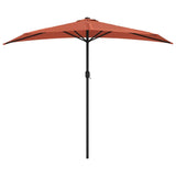 Balcony Parasol Terracotta Polyester, Aluminium, Steel 312499