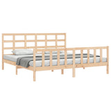 ZNTS Bed Frame without Mattress Solid Wood Pine 3192116