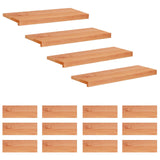 Stair Treads 16 pcs 70 x 25 x 2 cm Varnish Solid Beech Wood 3446424