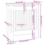 Engineered Wood Radiator Cover White 78 cm 325559