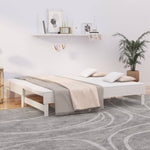 ZNTS Pull-out Day Bed without Mattress White 2x cm 823395