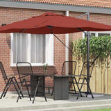 Umbrella Terracotta 351 x 250 x 260 cm Polyester and Aluminium 42003350