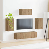 TV Cabinet Set Wall-mounted 5 pcs Artisan Oak Engineered Wood 3409077