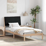 Bed frame Brown and black 100 x 200 cm Solid pine wood 878771