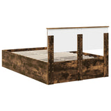 Bed Frame Smoked Oak 120 x 190 cm Engineered Wood 3408687