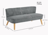 Modern Corduroy Double Seat Sofa w/ Wood Frame Foam Padding High Back Soft Comfortable Compact Couch T3398P423086