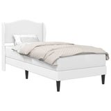 Bed Frame with Headboard White 90 x 190 cm Faux Leather 42027869