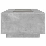 Coffee Table with Infinity LED Concrete Grey 116x69x40 cm 3284059