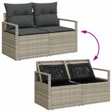 Garden Sofa Grey 120 x 62 x 69cm Poly Rattan 42006767