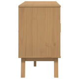 Sideboard OLDEN White and Brown 114x43x73.5cm Solid Wood Pine 358599