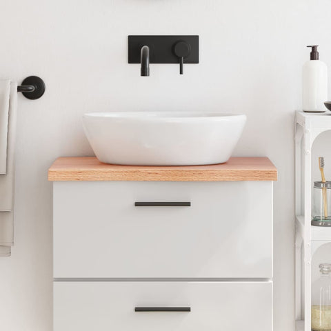 Bathroom Countertop Light Brown 60x40x cm Treated Solid Wood 3156105