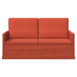2 Seater Sofa Red Orange 150 x 81 x 82 cm Corduroy Fabric 42041105