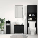 Bathroom Cabinet Black Oak 65 x 33 x 60 cm Engineered Wood 862812