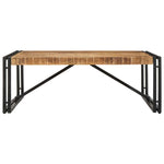 ZNTS Coffee Table 100x100x35 cm Solid Rough Wood Mango 4016667