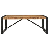 ZNTS Coffee Table 100x100x35 cm Solid Rough Wood Mango 4016667