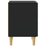 Bedside Table 2 pcs Black 43 x 34.5 x 50 cm Engineered Wood 895028