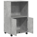 Rolling Cabinet Concrete Grey 55x40x91 cm Engineered Wood 853185