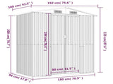 Garden Shed Anthracite 192x108x223 cm Galvanised Steel 319271