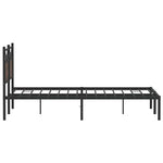 Bed Frame without Mattress Brown Oak 137x190 cm Engineered Wood 4106840
