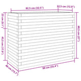 Garden Planter White 90x40x68.5 cm Solid Wood Pine 3282490