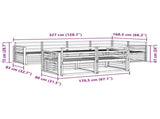 Outdoor Sofa Set 7 pcs Natural Solid Acacia Wood 3373629