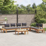 Garden Sofa Set 5 pcs Brown and Grey 3356871