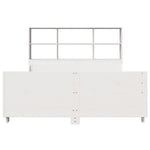 ZNTS Bookcase Bed without Mattress White 120x200 cm Solid Wood 3323810