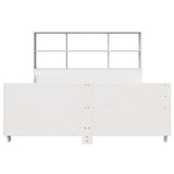 ZNTS Bookcase Bed without Mattress White 120x200 cm Solid Wood 3323810