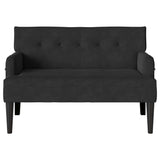 Chesterfield Bench Black 112 x 65.5 x 75 cm Velvet 42019291