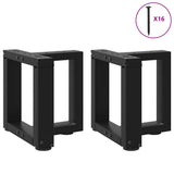 Coffee Table Legs T-Shaped 2 pcs Black 30x25x cm Steel 4013000