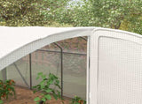 Polytunnel Greenhouse Walk-in Grow House with UV-resistant PE Cover, Door, Galvanised Steel Frame, 4 T3398P315937