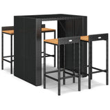 Garden Bar Set Black 3187684