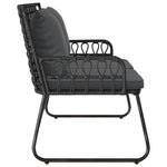 Garden Bench Black and Anthracite Poly rattan, steel 42010351