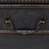 Storage Box Black Plywood Large Storage Box Rectangular 60797