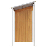 Garden Shed with Extended Roof Light Brown 277x107x181cm Steel 364528