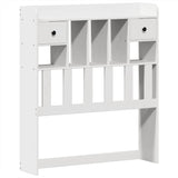 ZNTS Bed Frame without Mattress White 75x190 cm Small Single Solid Wood Pine 3323285