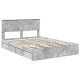 Storage Bed Concrete Grey 150 x 200 cm Engineered Wood 3408448