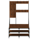 Clothes Rack with Shoe Storage Brown Oak 100x40x184 cm 837856