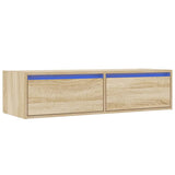 TV Cabinet with LED Lights Sonoma Oak 100X35.5x25 cm 860240