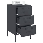 ZNTS Bedside Cabinets 2 pcs Anthracite 36x39x68 cm Steel 843083