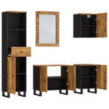 5 Piece Bathroom Furniture Set Solid Wood Mango 3200648