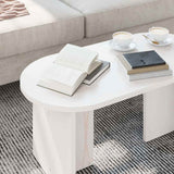 Coffee Table White 80 x 39.5 x 35 cm Solid Pine wood 873542